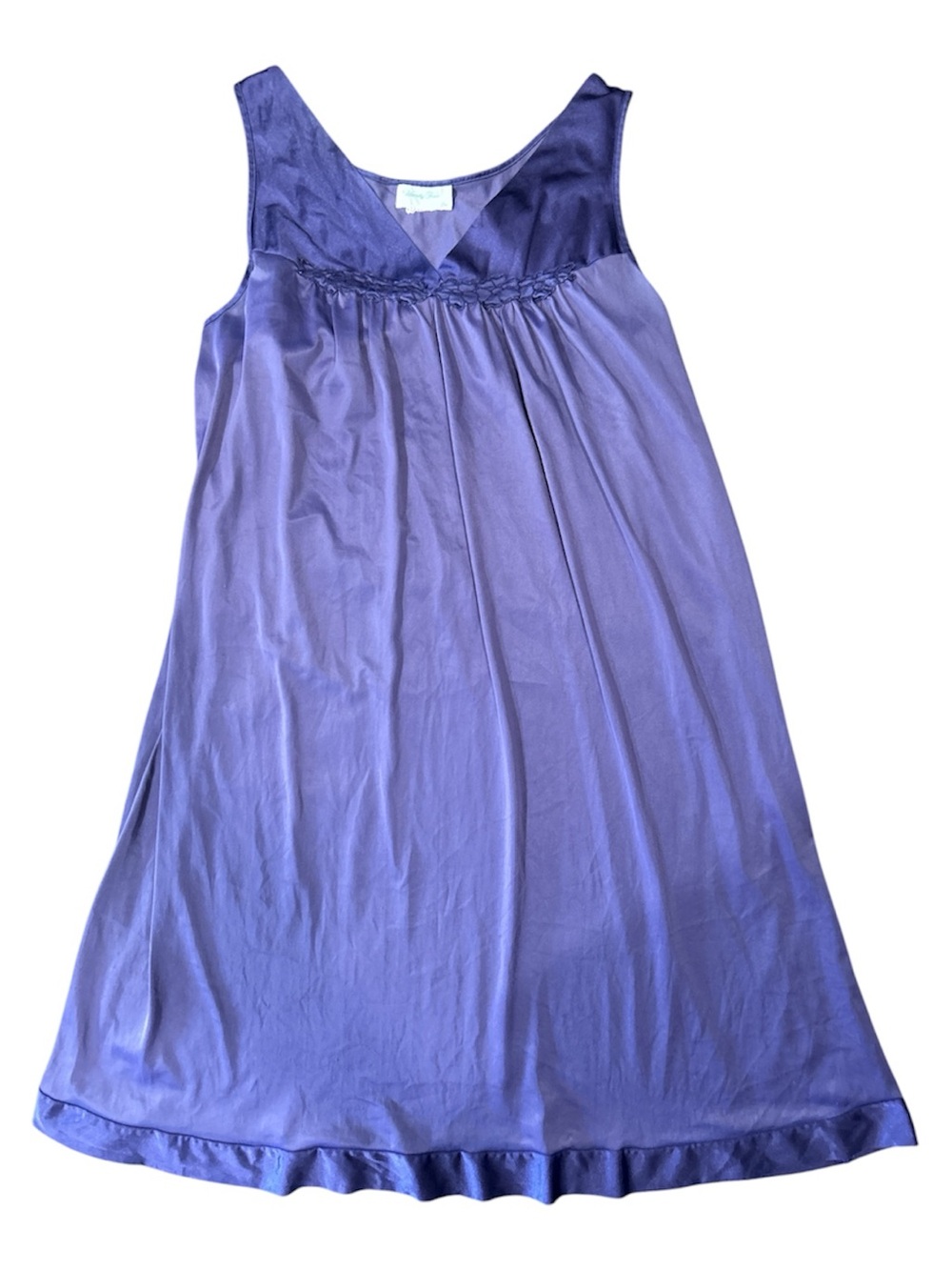 Vanity Fair Vintage Purple Sleeveless Slip Dress sz M